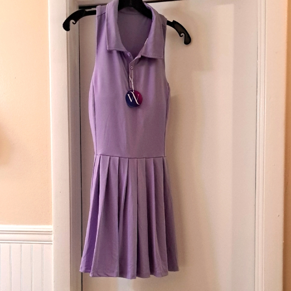 Wenlia Lavender  Racerback Sleeveless Tennis / Pickleball  Dress SzM NWT